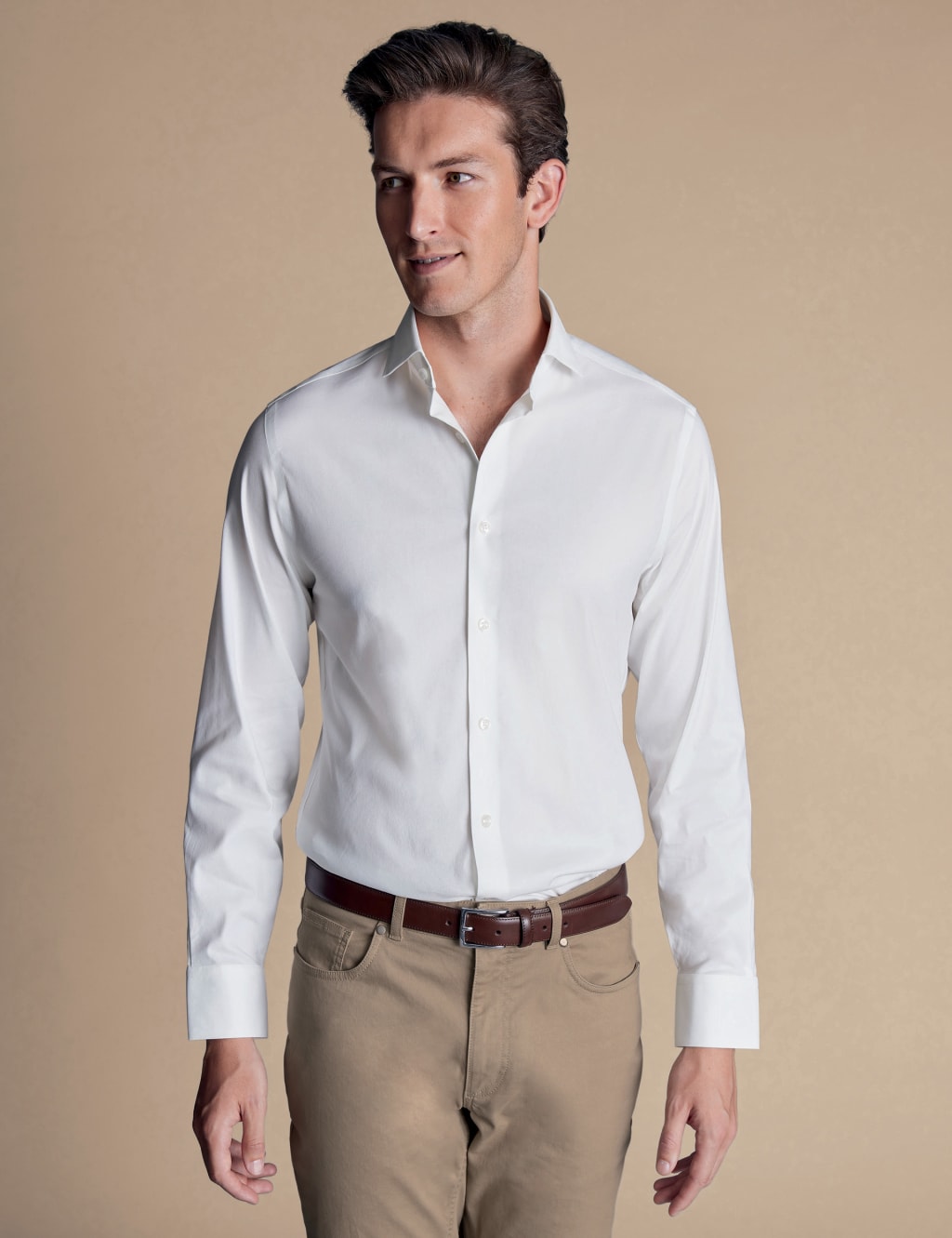 Non Iron Slim Fit Cotton Rich Twill Shirt