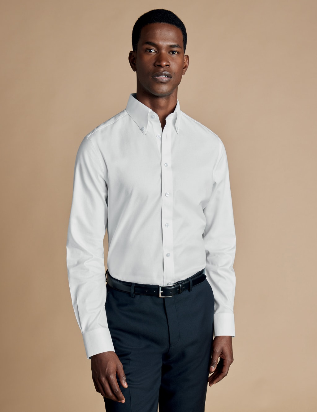 Slim Fit Non Iron Pure Cotton Twill Shirt