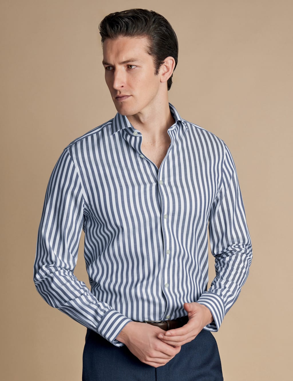 Slim Fit Non Iron Pure Cotton Twill Shirt