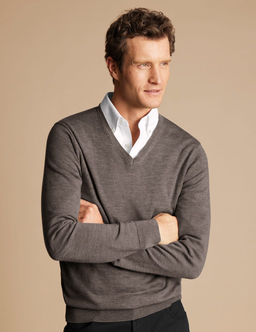 Pure Wool V-Neck Jumper