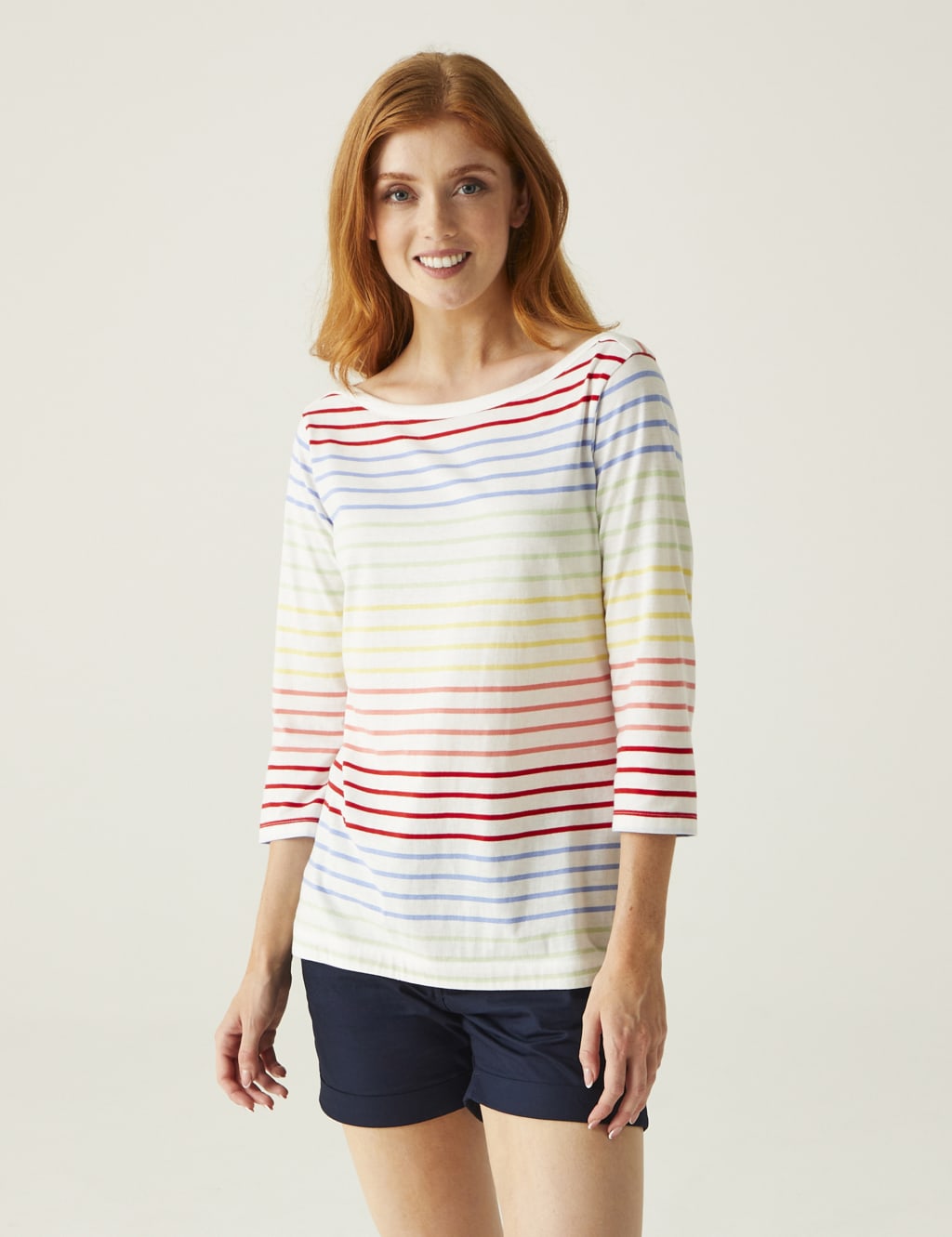 Bayletta Cotton Blend Striped T-Shirt