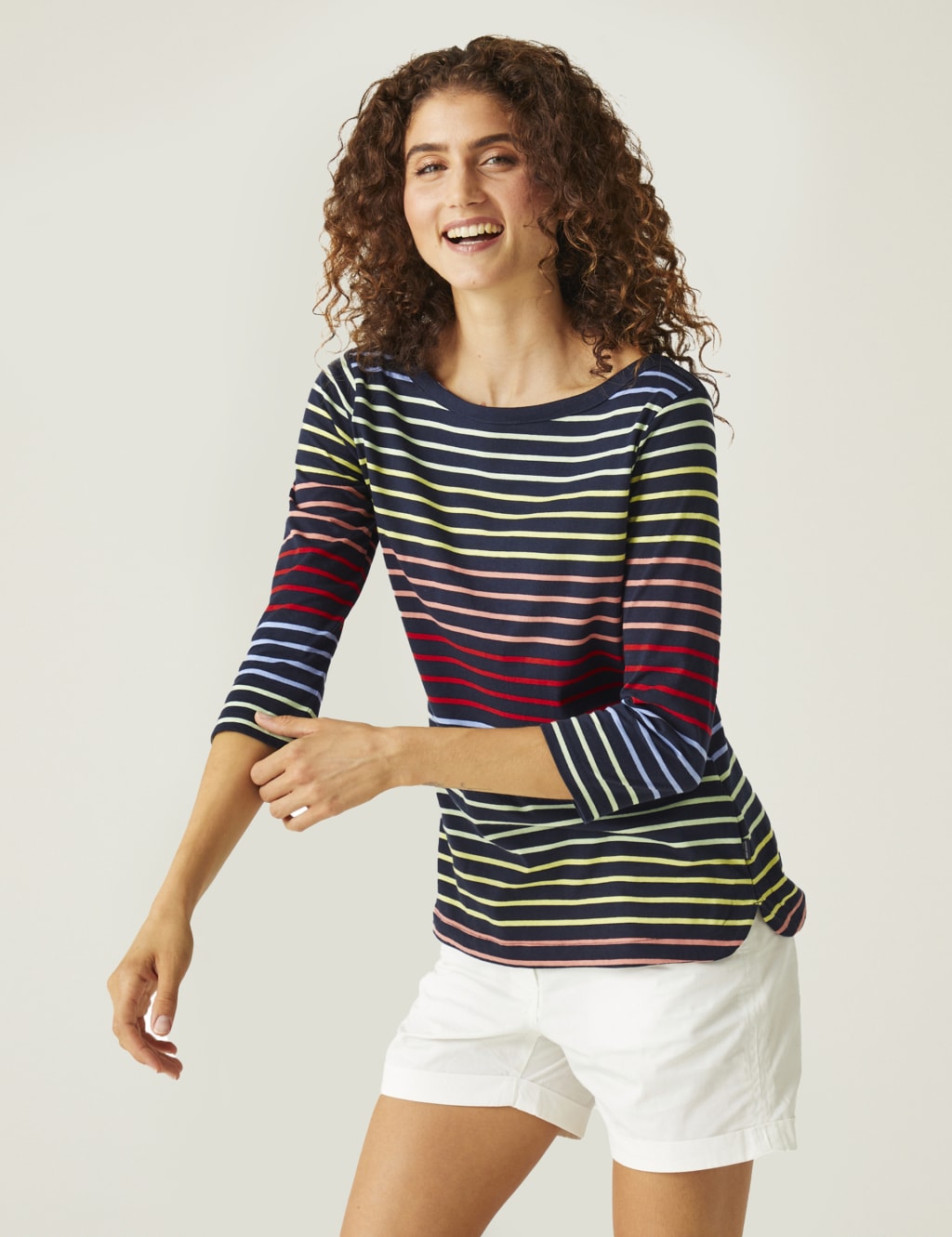 Bayletta Cotton Blend Striped T-Shirt