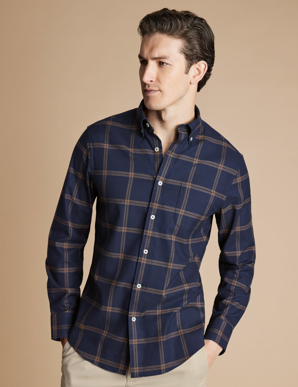 Slim Fit Non Iron Pure Cotton Twill Shirt