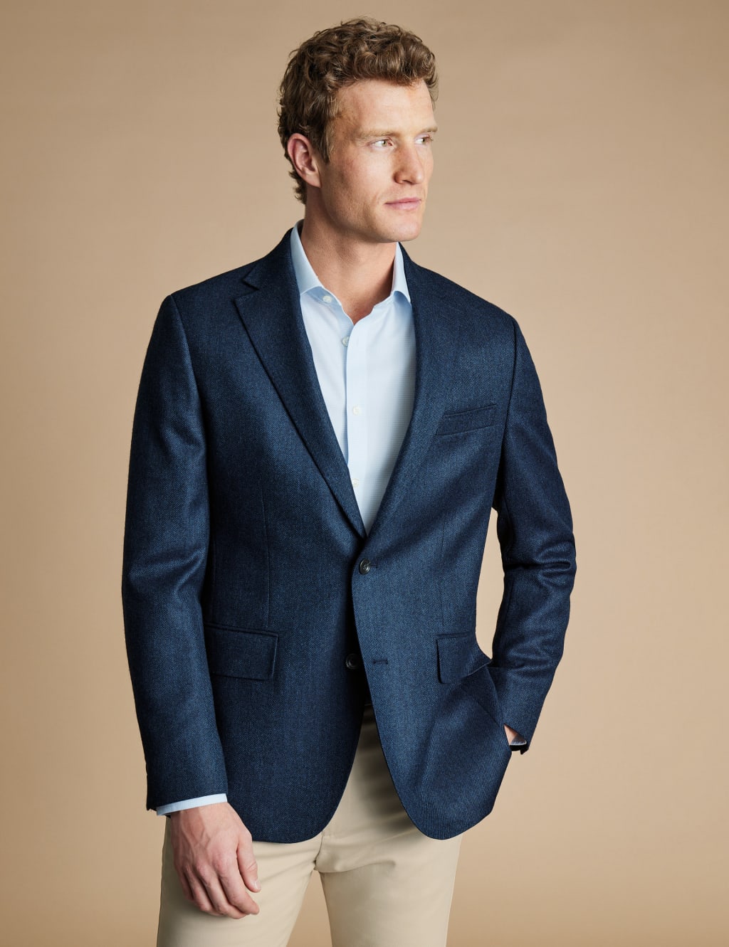Slim Fit Pure Wool Twill Blazer