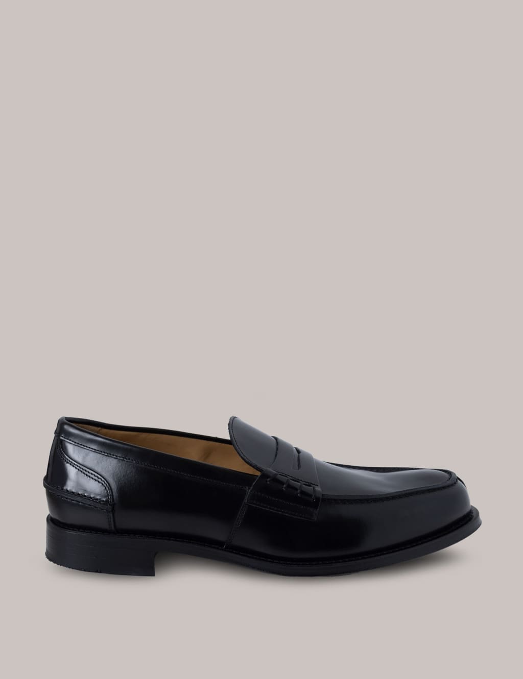 Black Formal Leather Slip-On Shoes