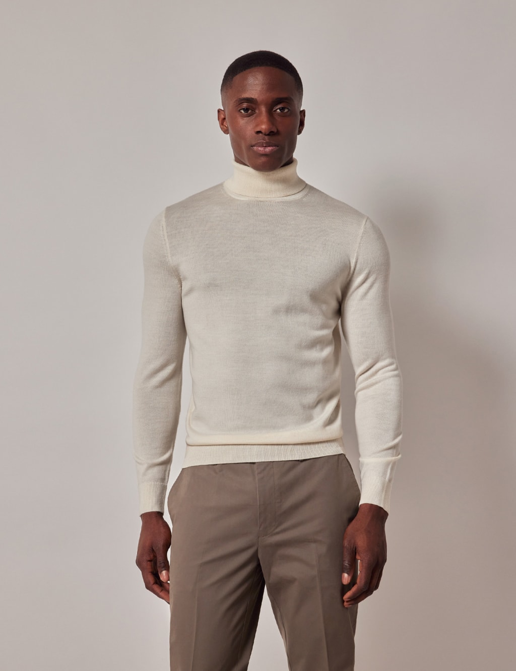 Pure Wool Roll Neck Jumper
