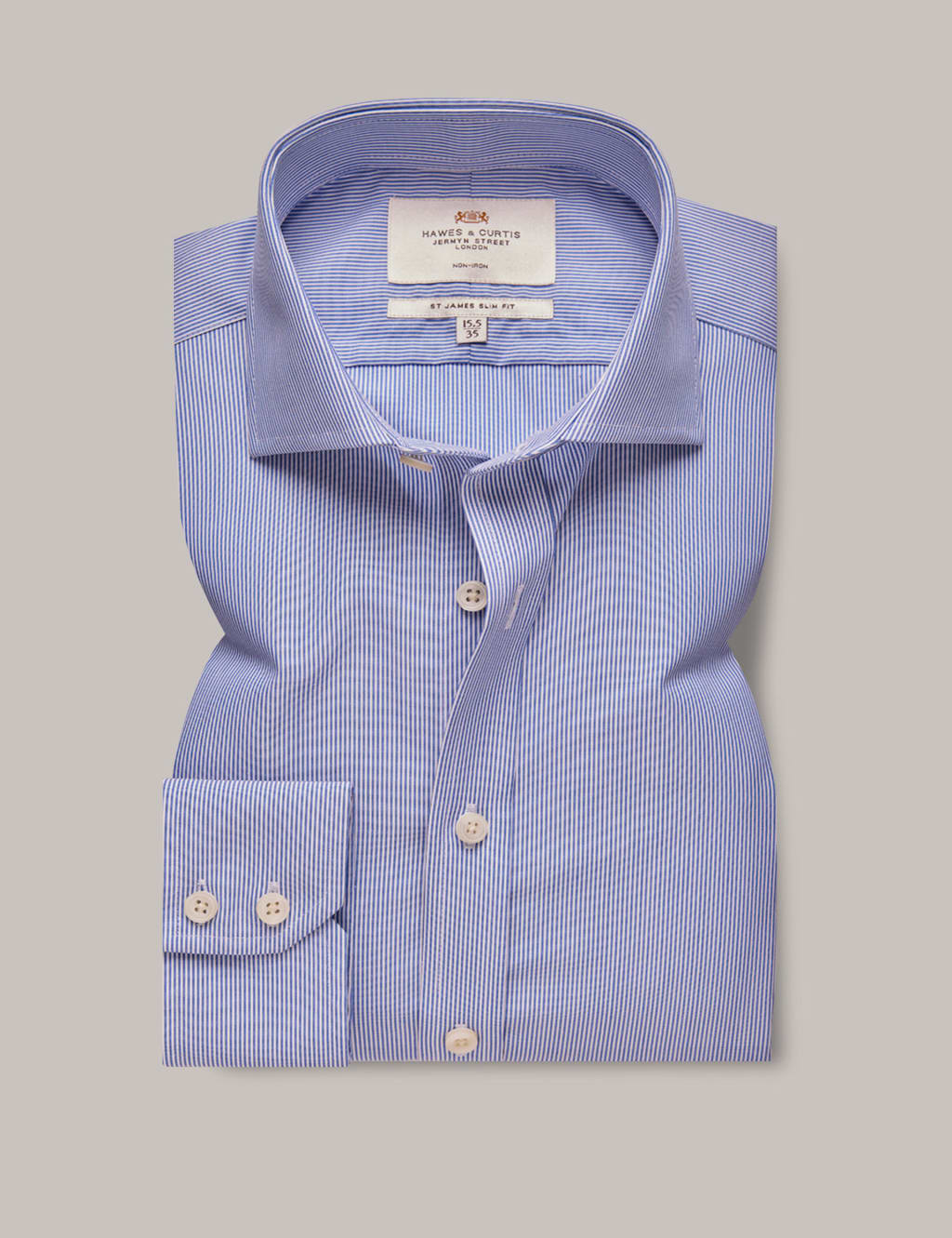 Slim Fit Non Iron Pure Cotton Striped Shirt