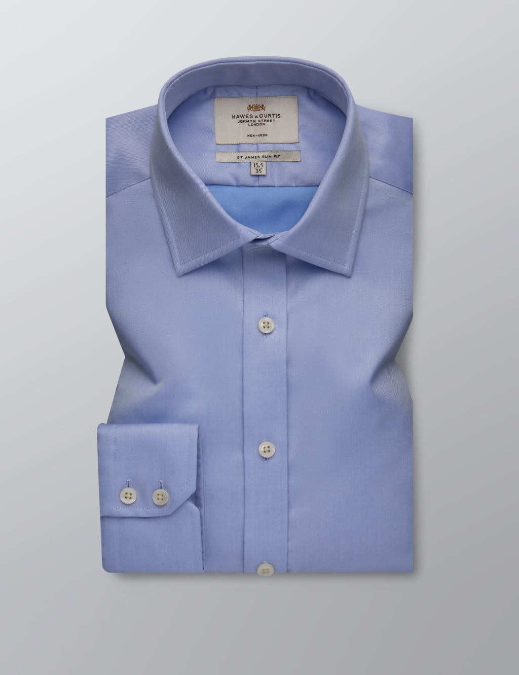 Slim Fit Non Iron Pure Cotton Twill Shirt