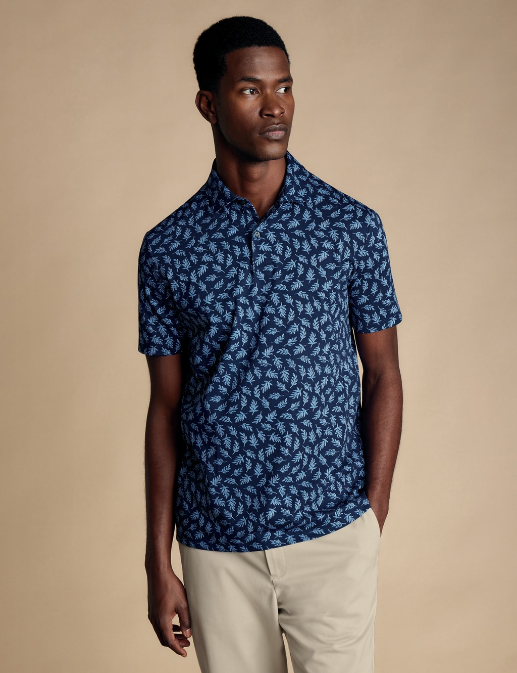 Cotton Rich Floral Polo Shirt