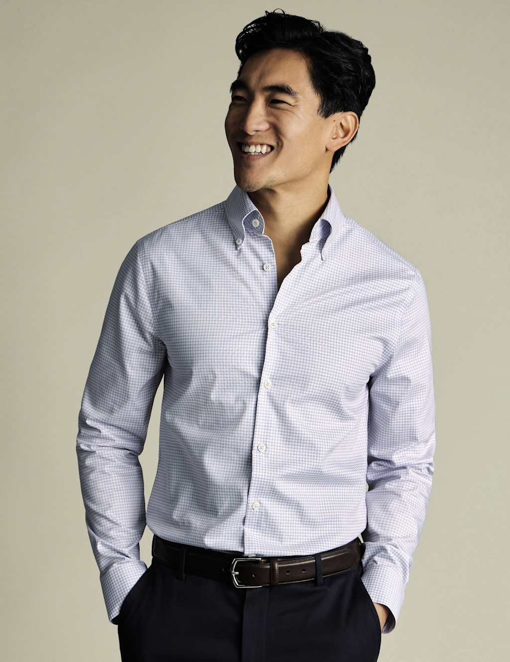 Pure Cotton Check Oxford Shirt