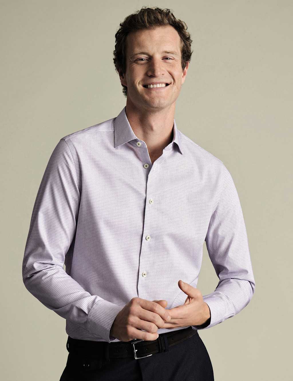 Non Iron Slim Fit Pure Cotton Stretch Shirt