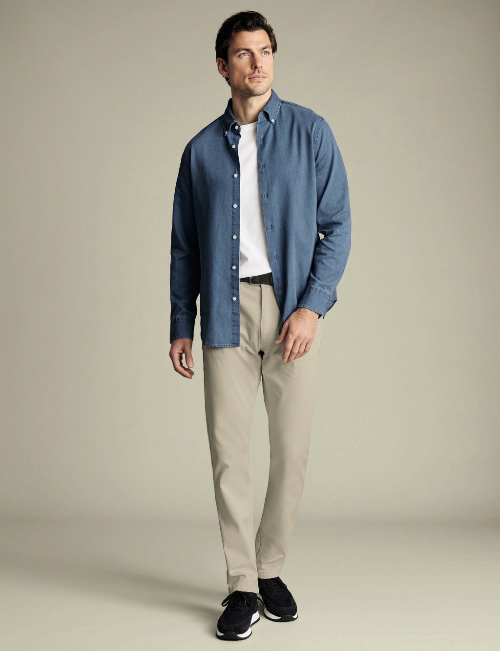 Slim Fit Twill 5 Pocket Stretch Jeans