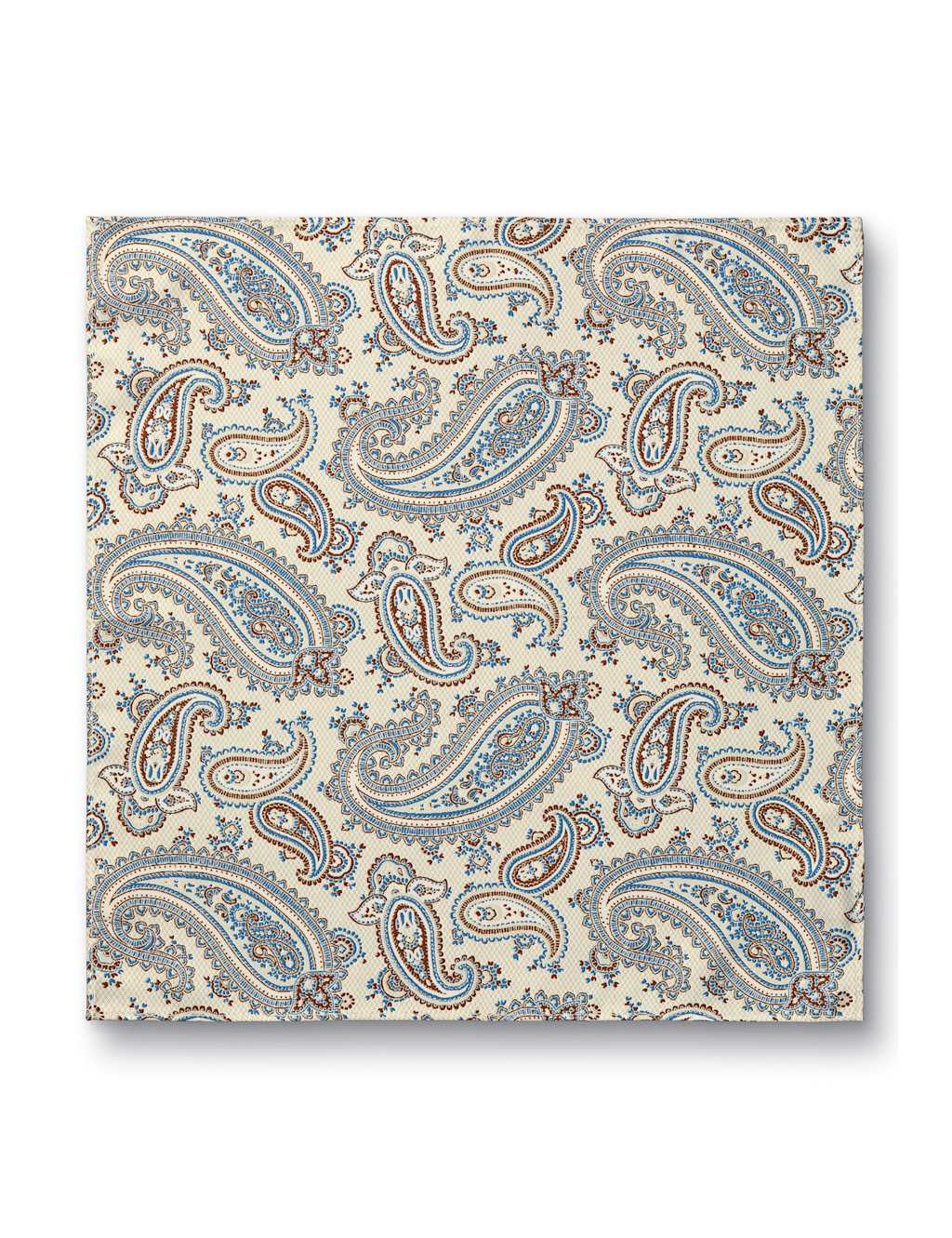 Printed Paisley Pure Silk Pocket Square