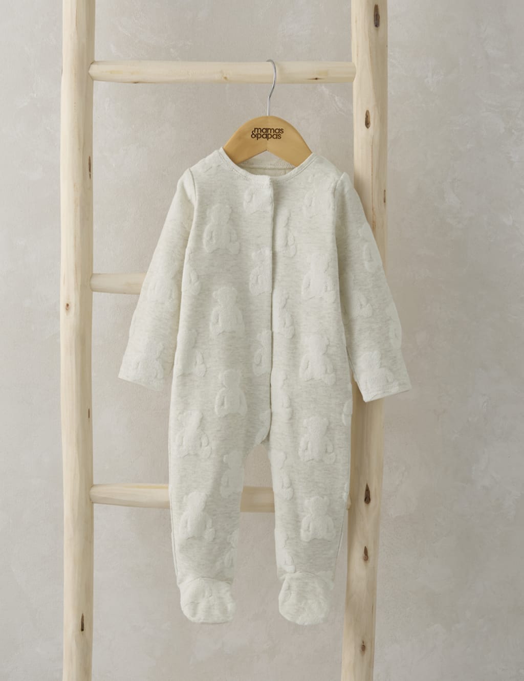 Pure Cotton Teddy Bear Sleepsuit (0-9 Mths)
