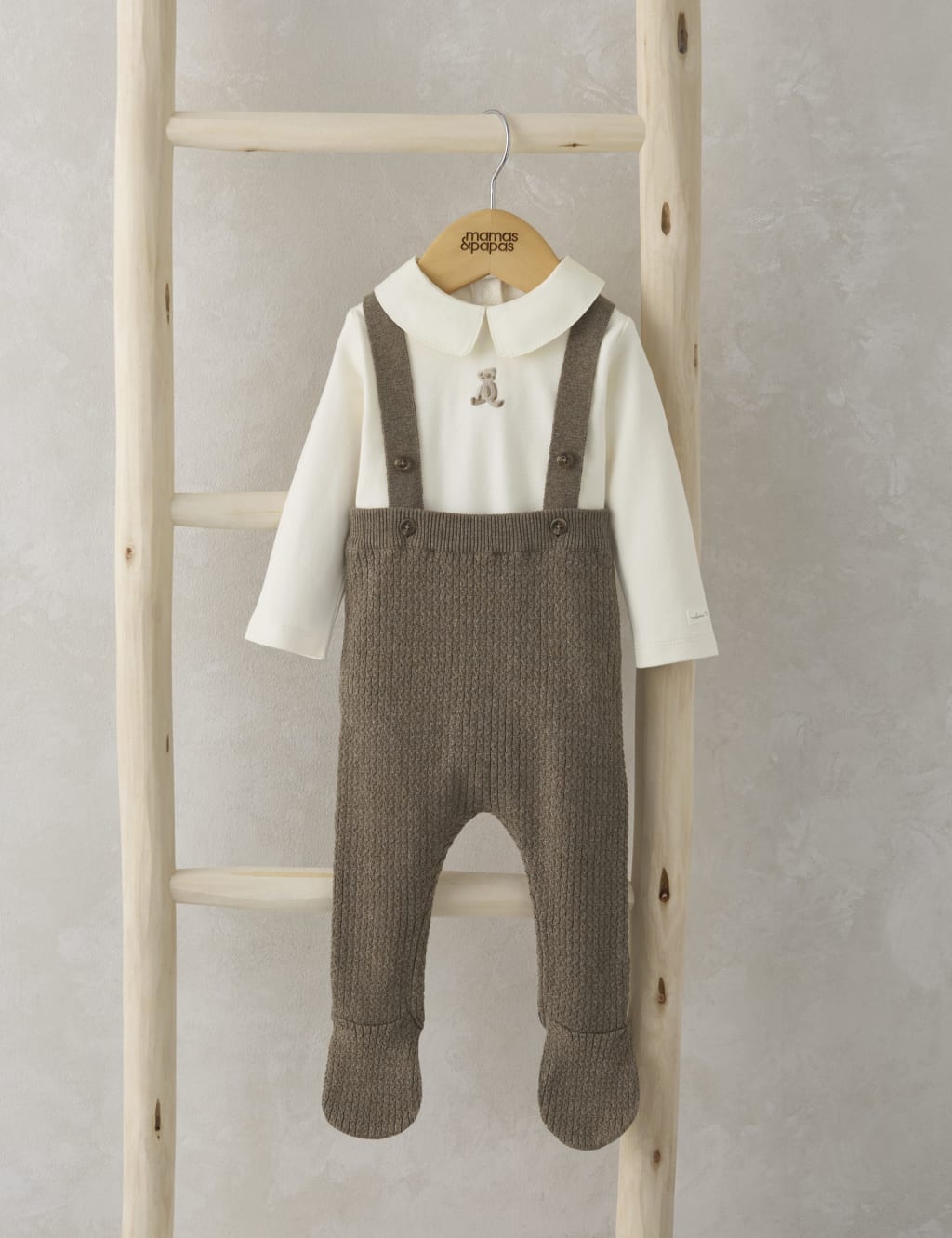 2pc Pure Cotton Teddy Bear Outfit (0-12 Mths)