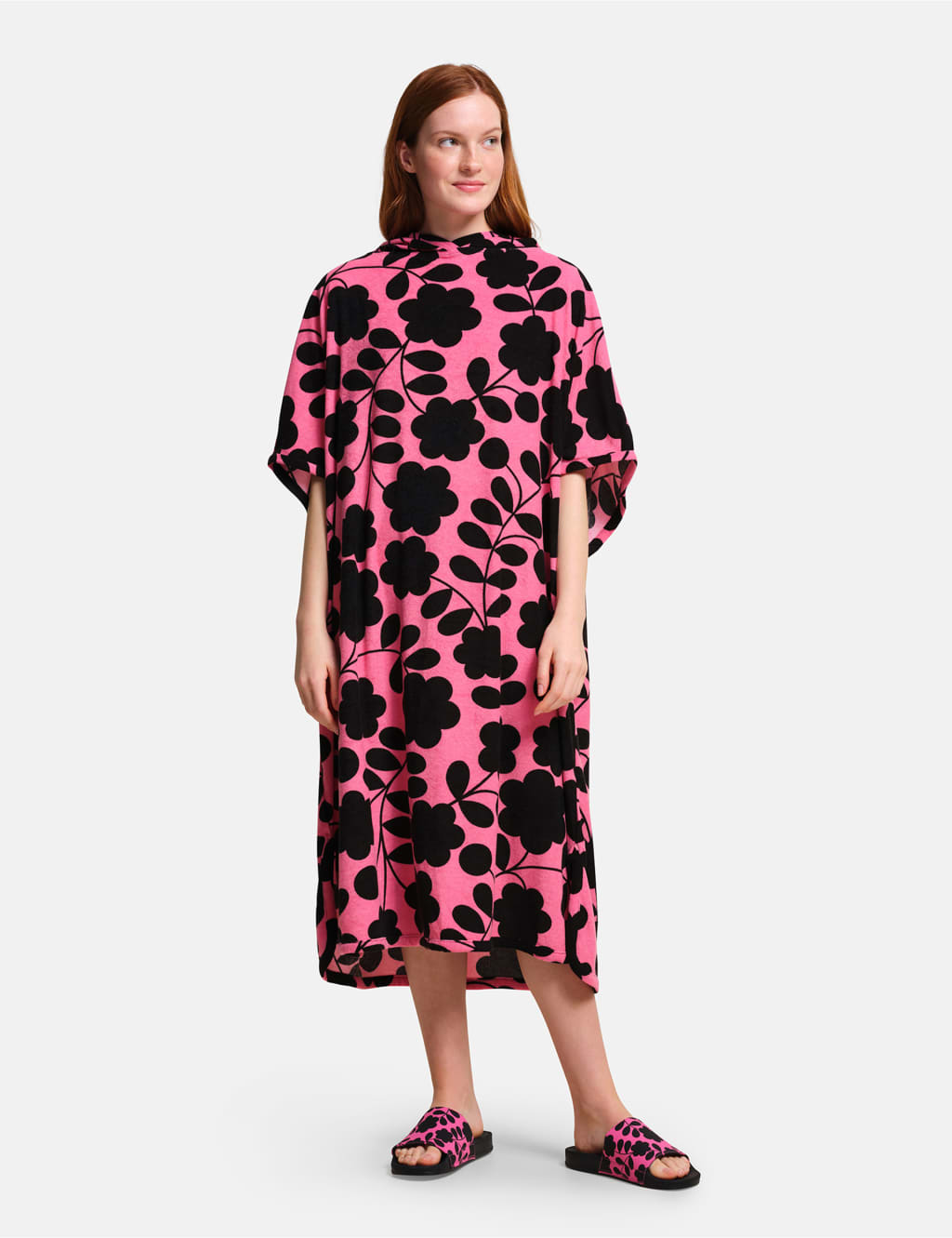 Regatta Orla Kiely Floral Towelling Robe Pink Mix