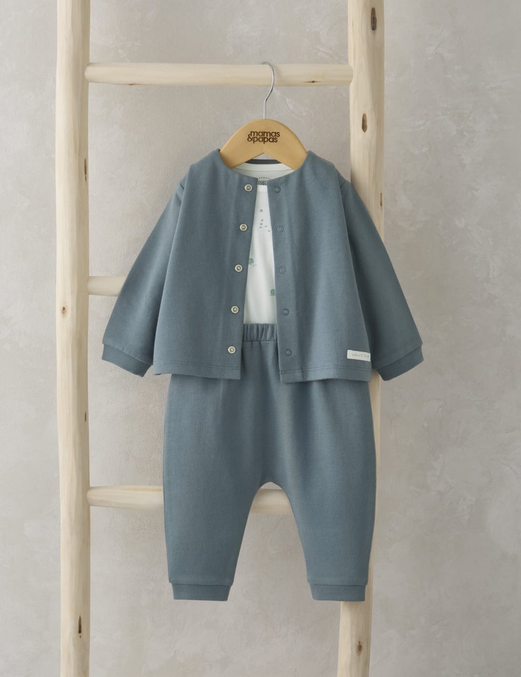 3pc Pure Cotton Whale Print Outfit (0-12 Mths)