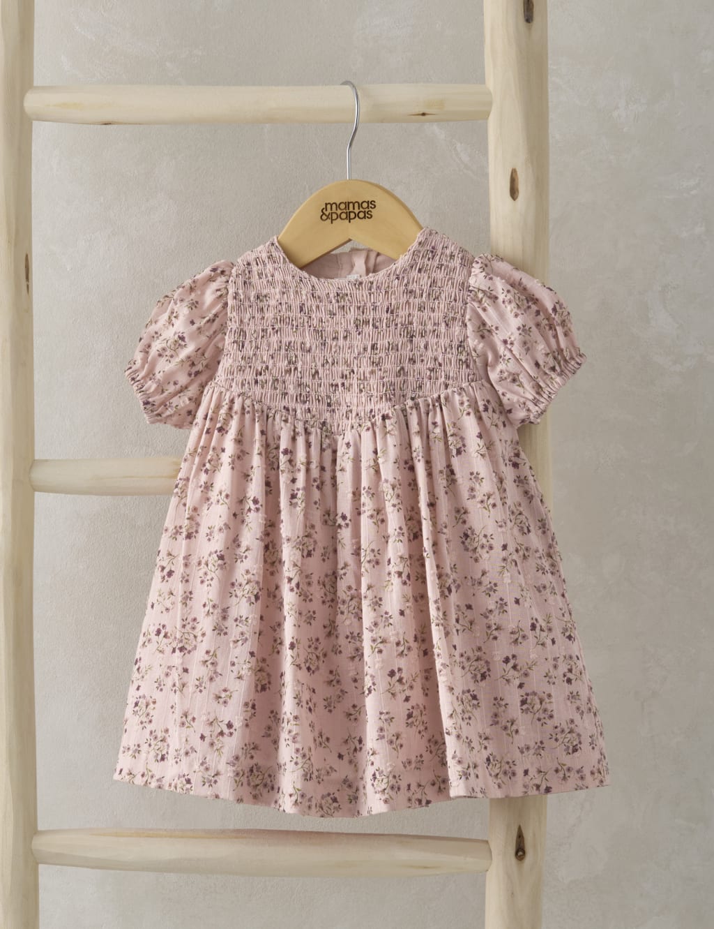 Pure Cotton Ditsy Floral Dress (0-3 Yrs)