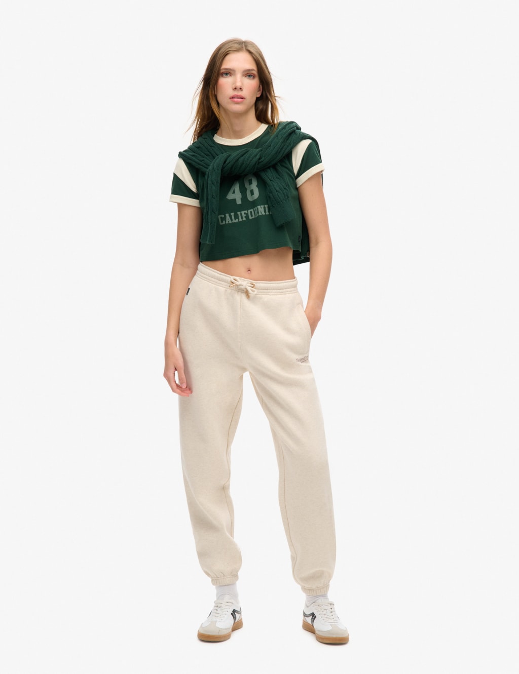 Cotton Rich Drawstring Cuffed Joggers