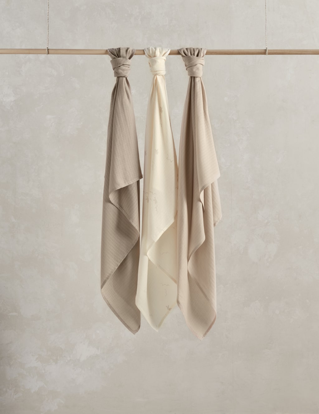 3pk Pure Cotton Muslin Squares