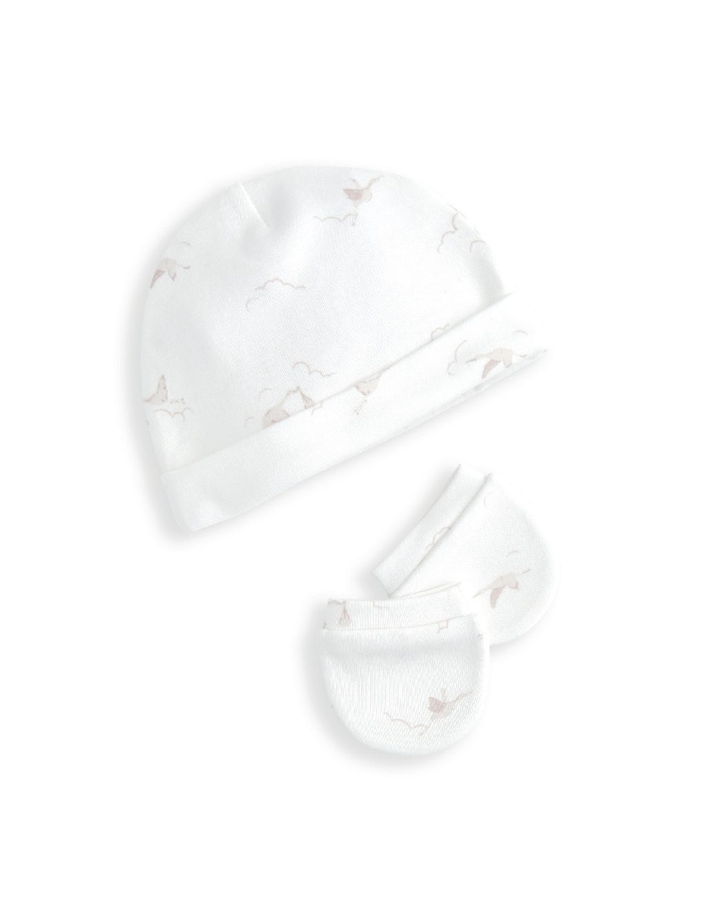 Pure Cotton Premature Hat & Mittens