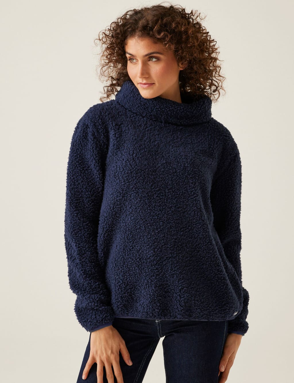 Regatta female Ria Textured Funnel Neck Fleece - 10 - Navy, Navy