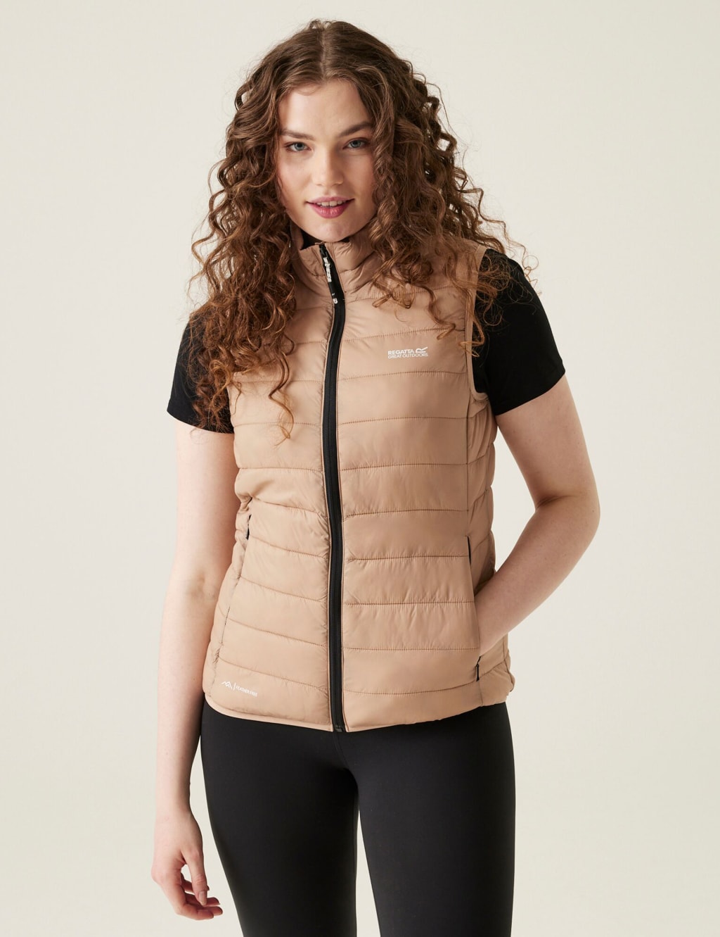 Regatta Women's Marizion Quilted Funnel Neck Gilet - 10 - Beige, Beige,Purple