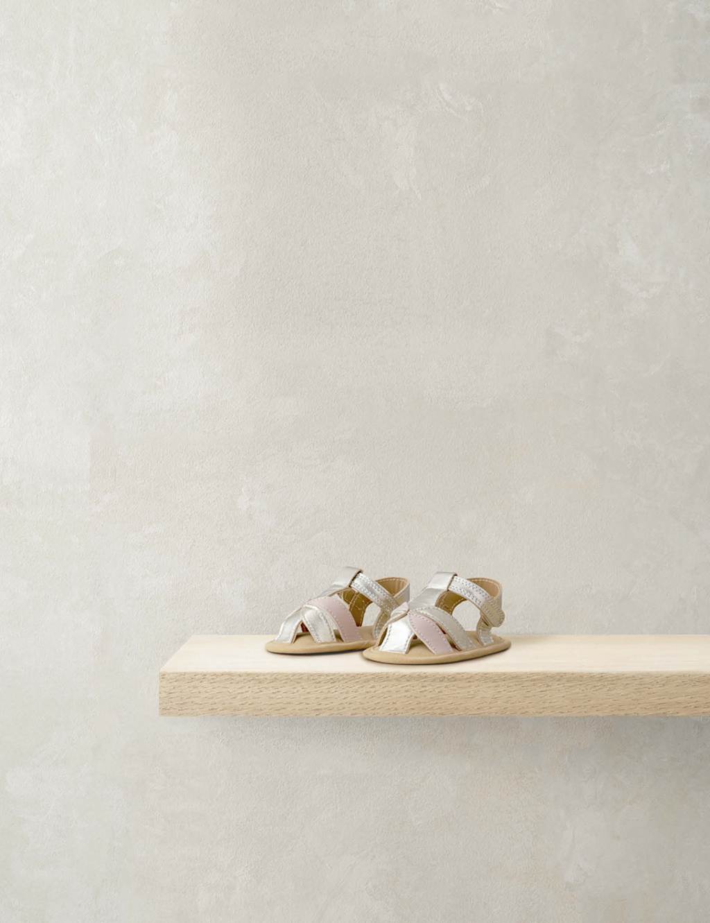 Baby Leather Metallic Pram Shoe Sandals (0-12 Mths)