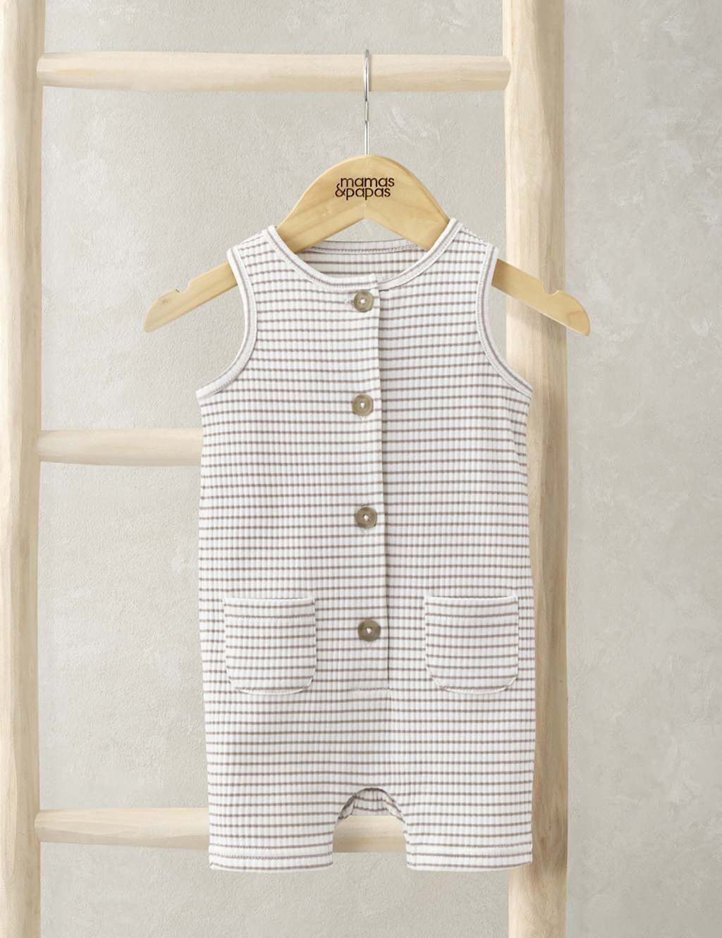 Cotton Rich Striped Romper (0-12 Mths)
