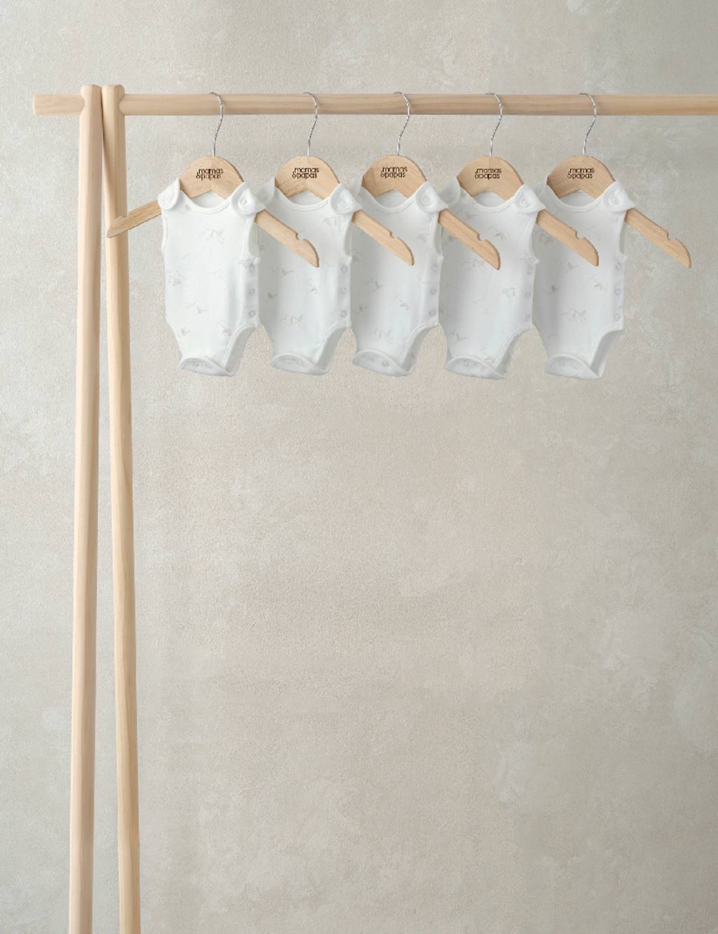5pk Pure Cotton Premature Stork Bodysuits