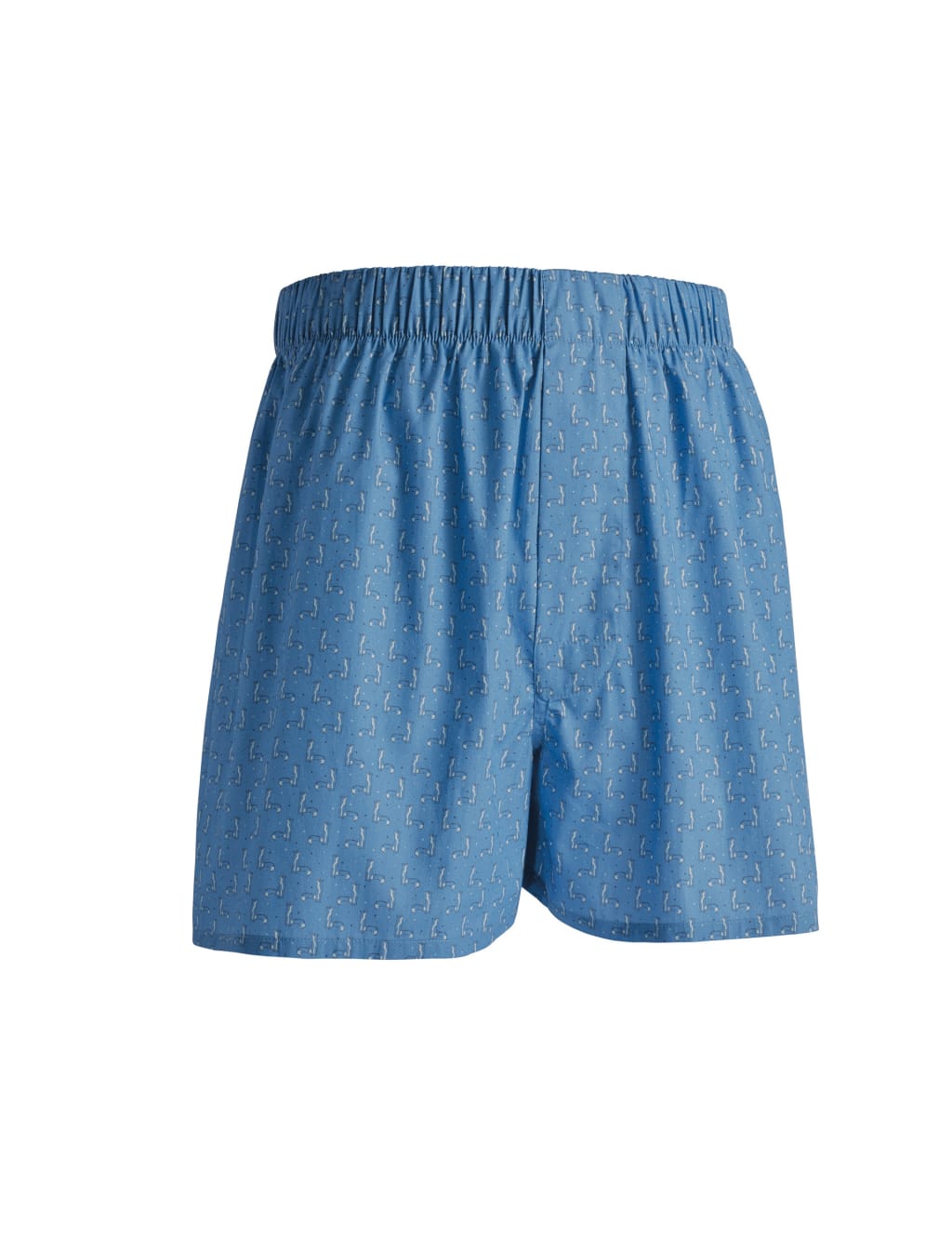 Charles Tyrwhitt Men's Pure Cotton Fox Print Woven Boxers - Dark Blue, Dark Blue