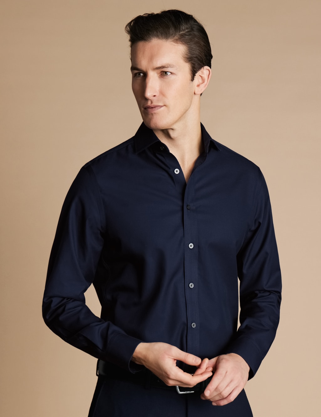 Slim Fit Non Iron Pure Cotton Twill Shirt