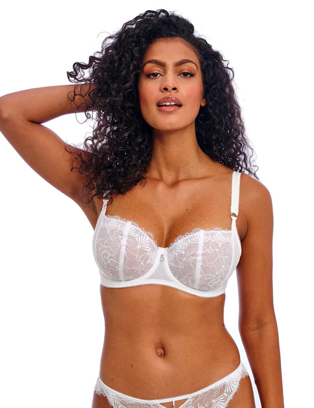 Fascinate Lace Wired Balconette Bra (DD+)