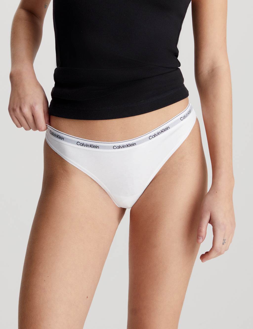 3pk Modern Logo Cotton Rich Thongs