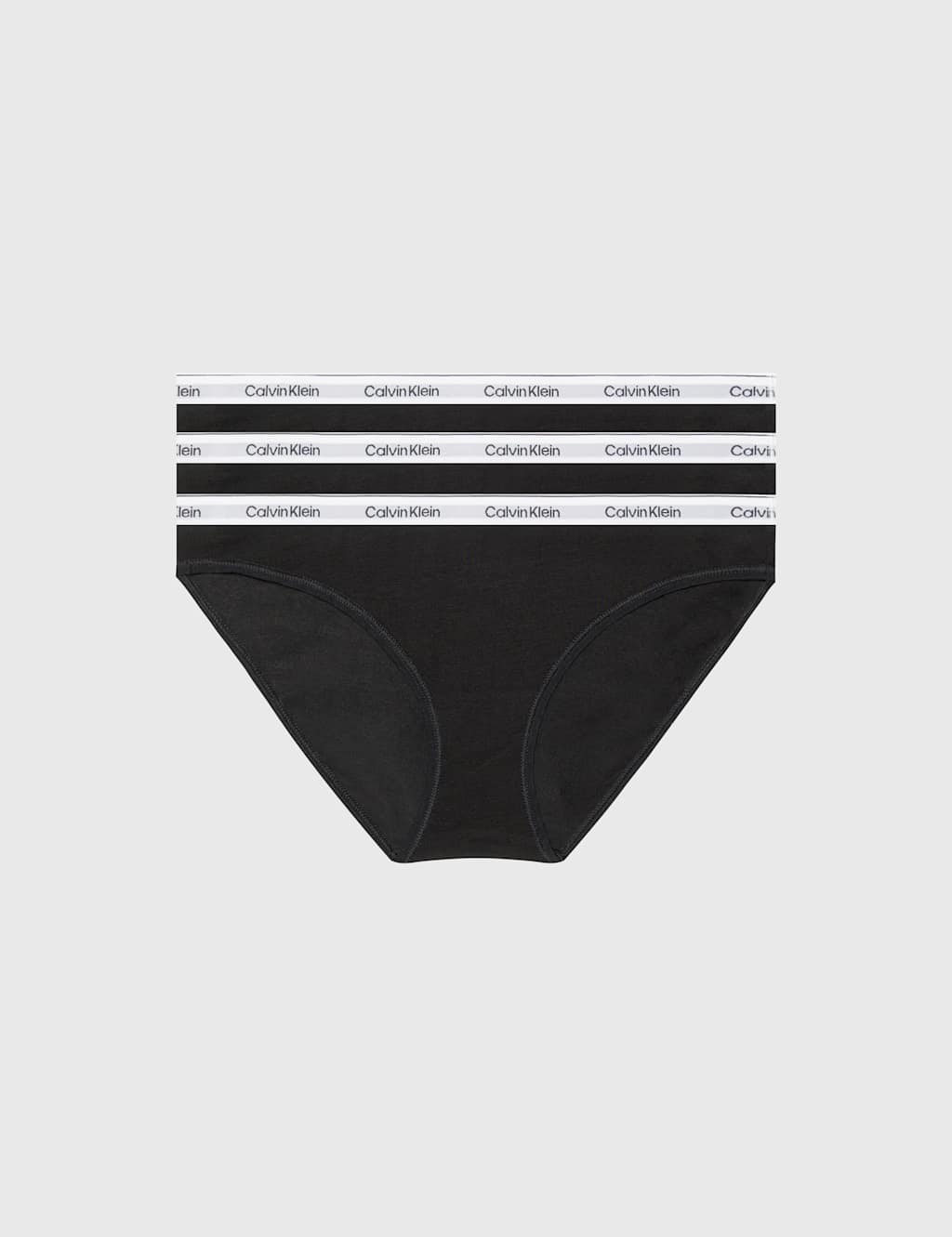 3pk Modern Logo Cotton Rich Bikini Knickers