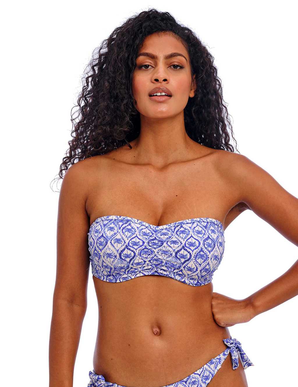 Freya Ocean Breeze Bandeau Bikini Top (D-G) Blue Mix