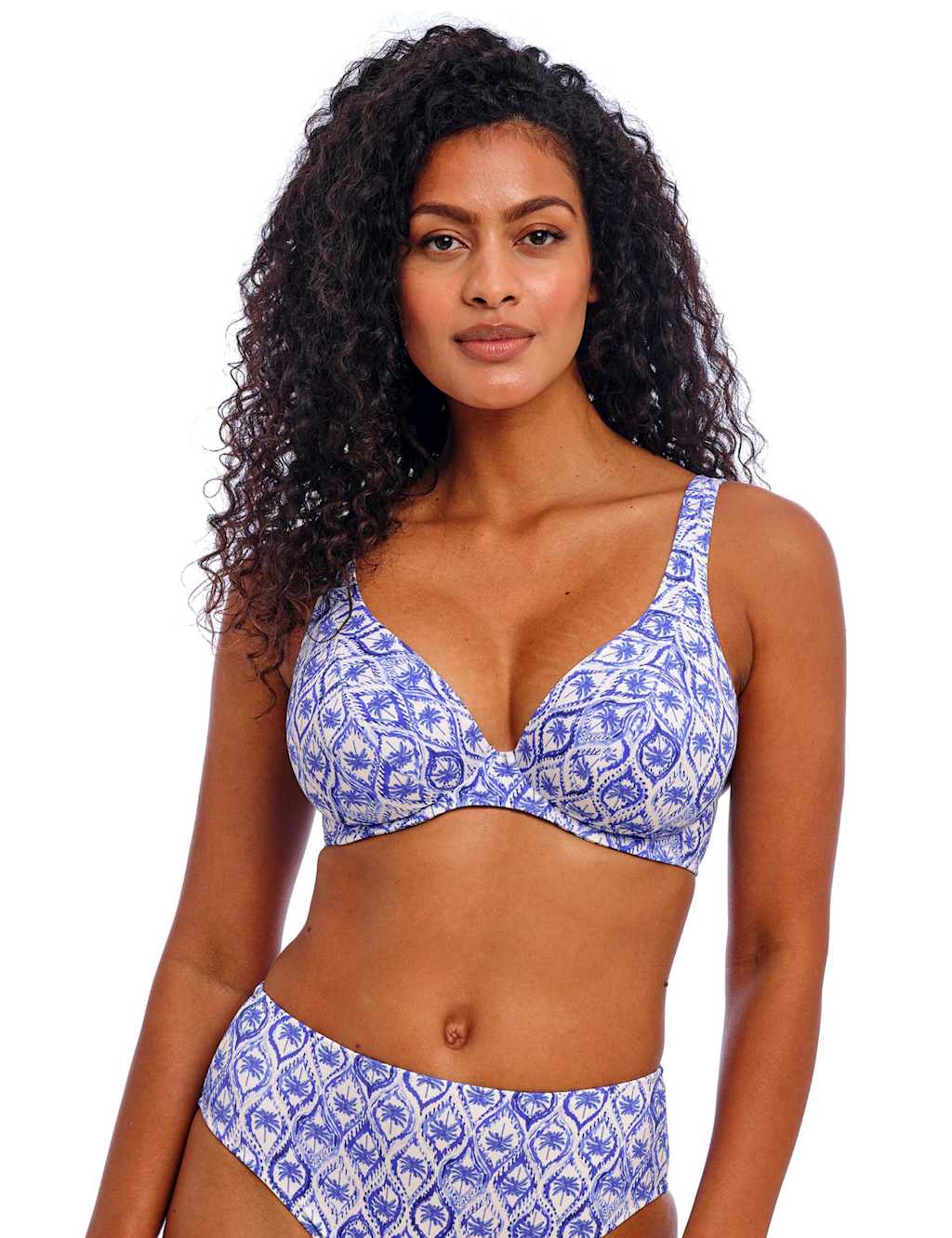 Freya Ocean Breeze Printed Wired Bikini Top D-J Blue Mix