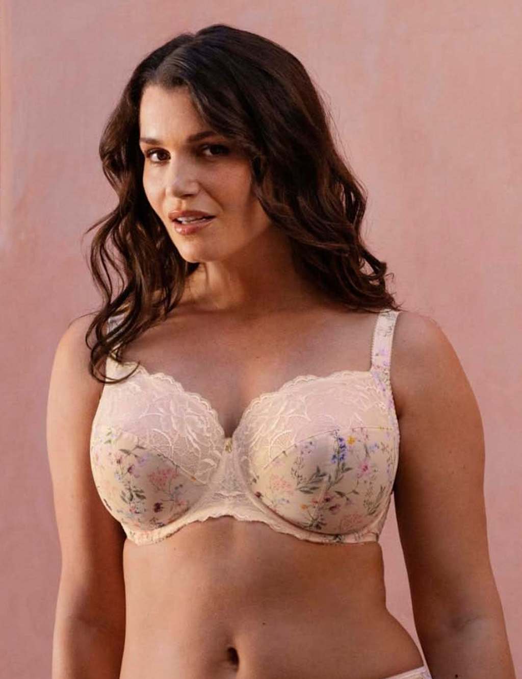 Fantasie Pippa Floral Lace Wired Side Support Bra (D-J) Pink Mix