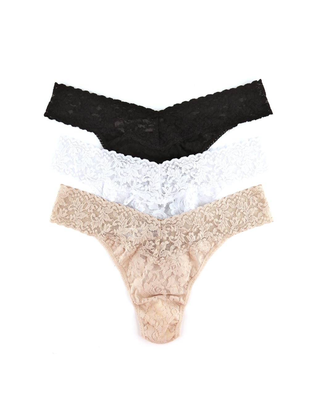 3pk Original Rise Signature Lace Thongs