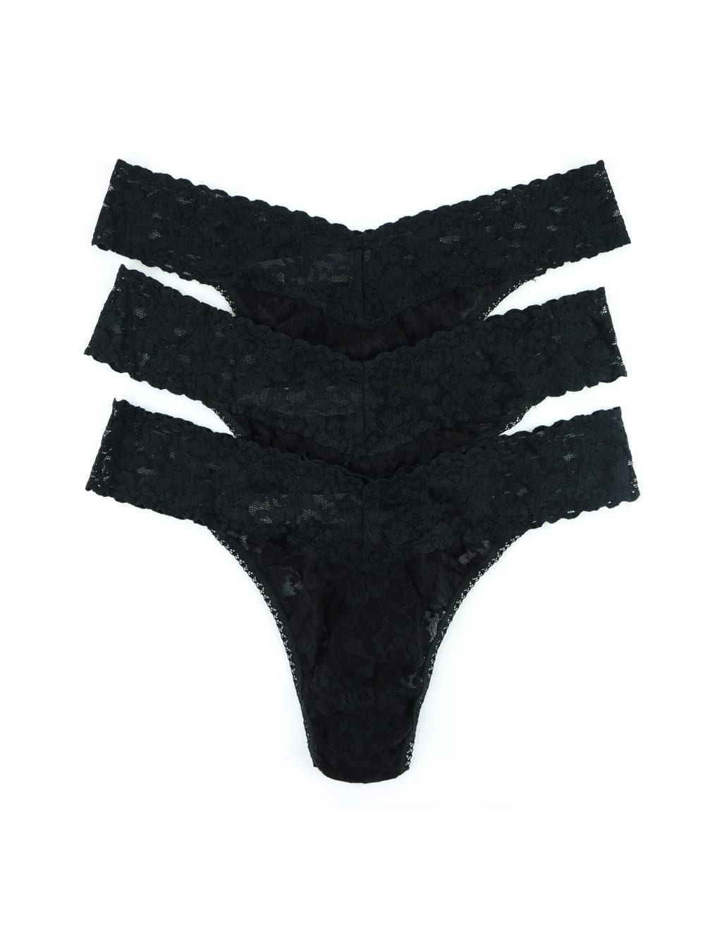 3pk Original Rise Signature Lace Thongs