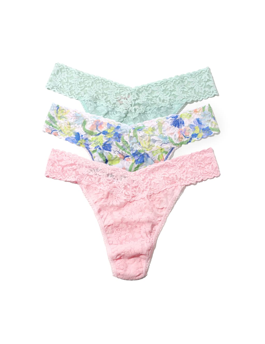 3pk Original Rise Signature Lace Thongs