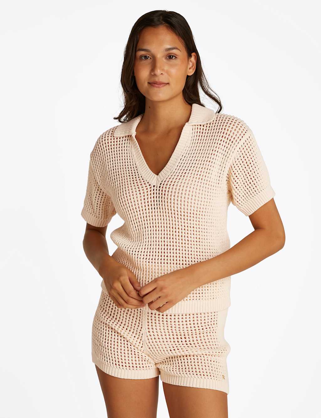 Crochet Cotton Rich Beach Cover Up Shirt
