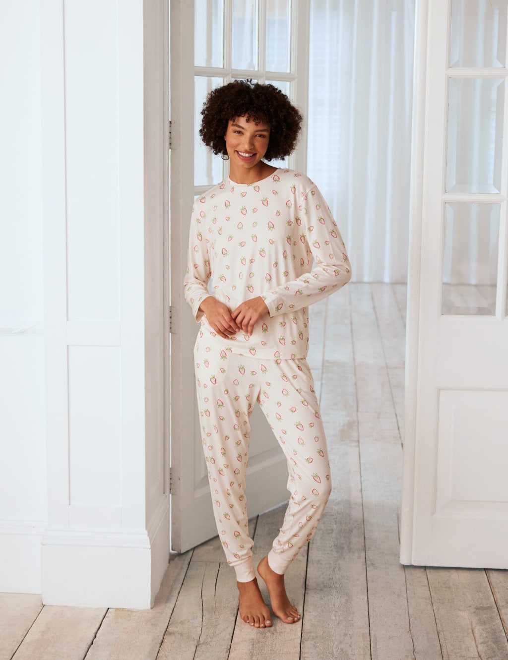 Strawberry Print Pyjama Set