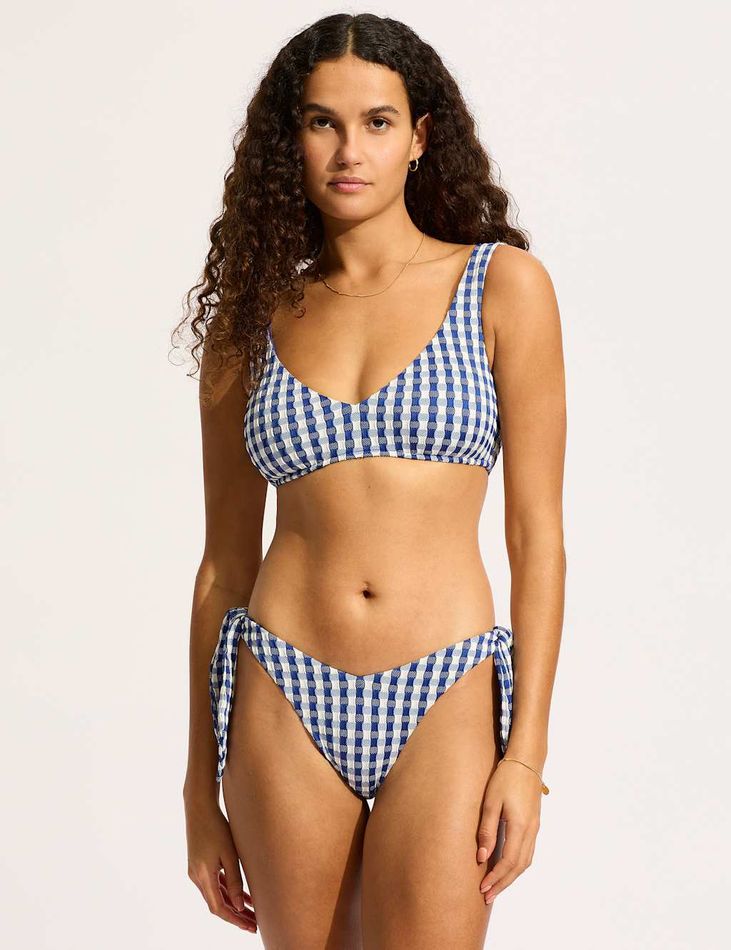 Bella Gingham Wired Padded Bikini Top