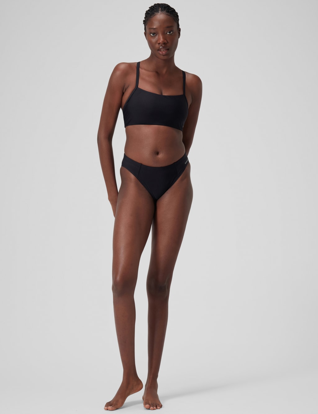 Solid Racer Back Bikini Top