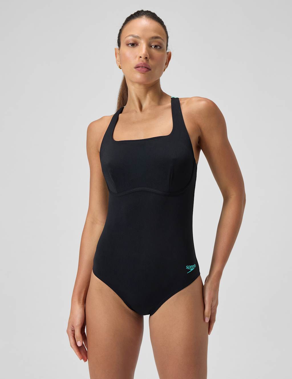 Square Neck Racer Back Swimsuit