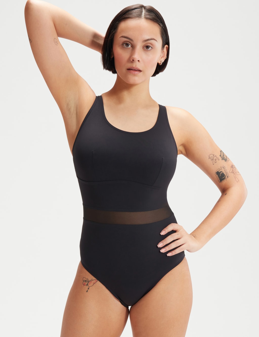 Speedo Women's LuniaGlow Swimsuit - 8 - Black, Black