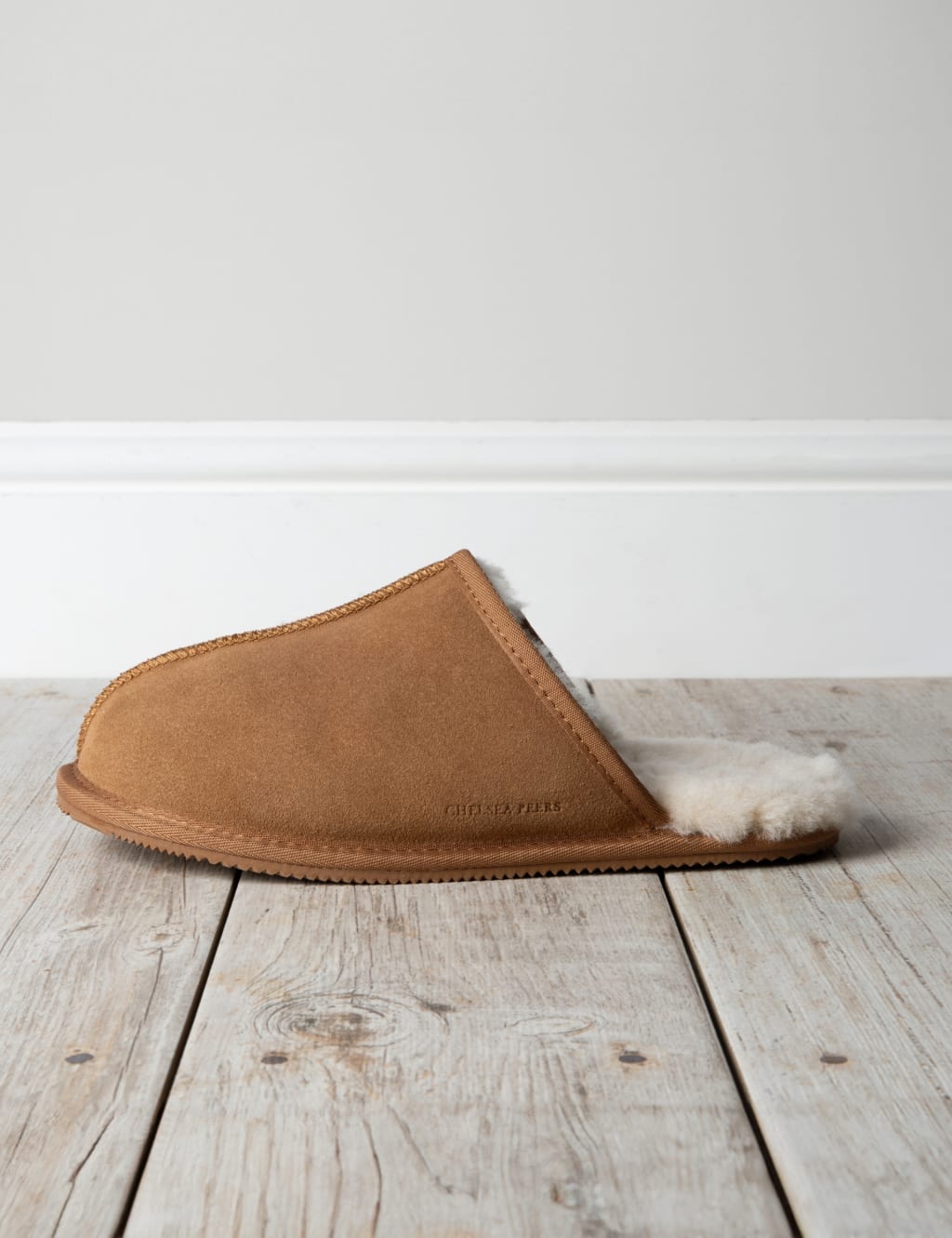 Suede Fleece Lined Mule Slippers