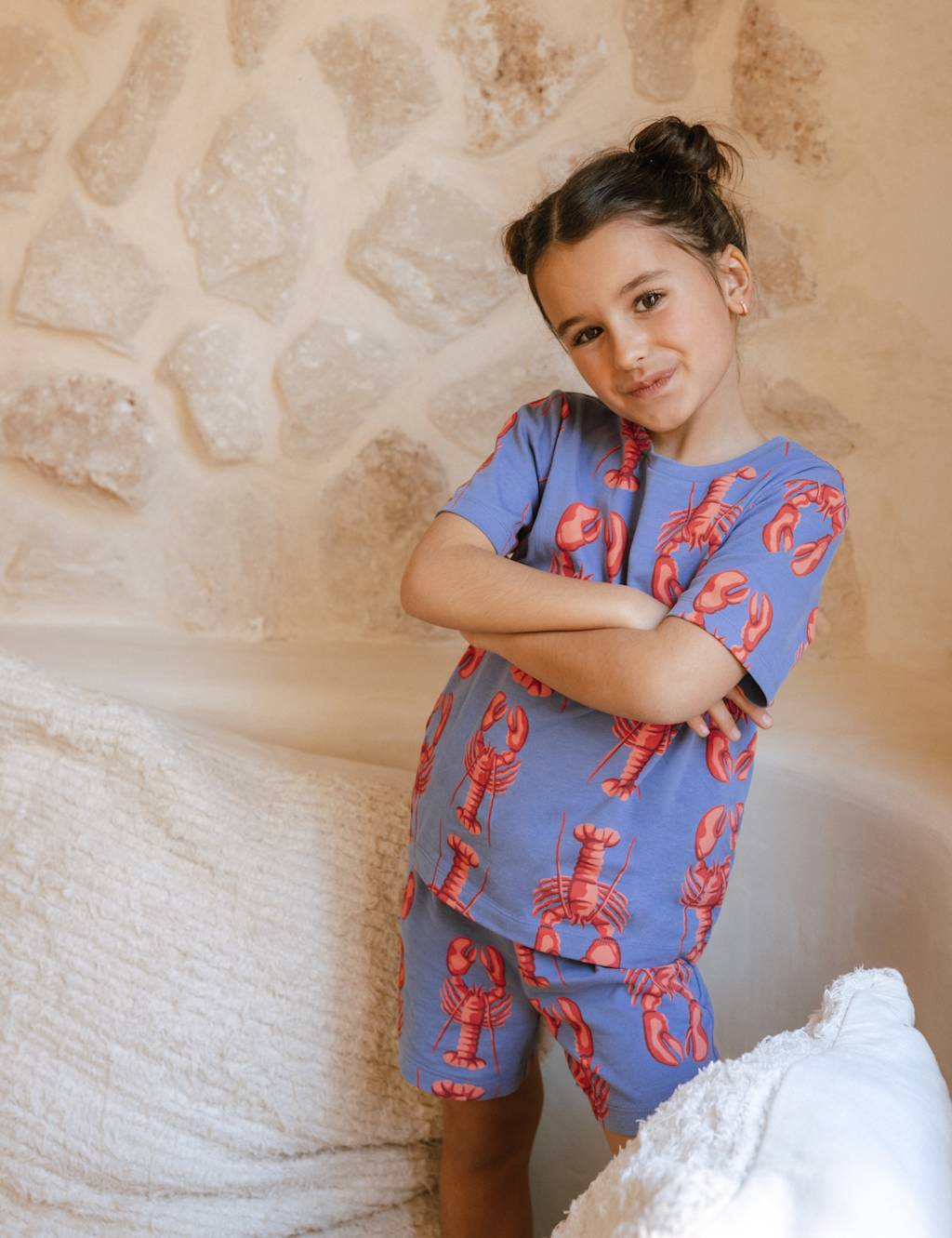 Chelsea Peers Boys Cotton Rich Lobster Pyjamas (1-12 Yrs) - 9-10Y - Blue Mix, Blue Mix