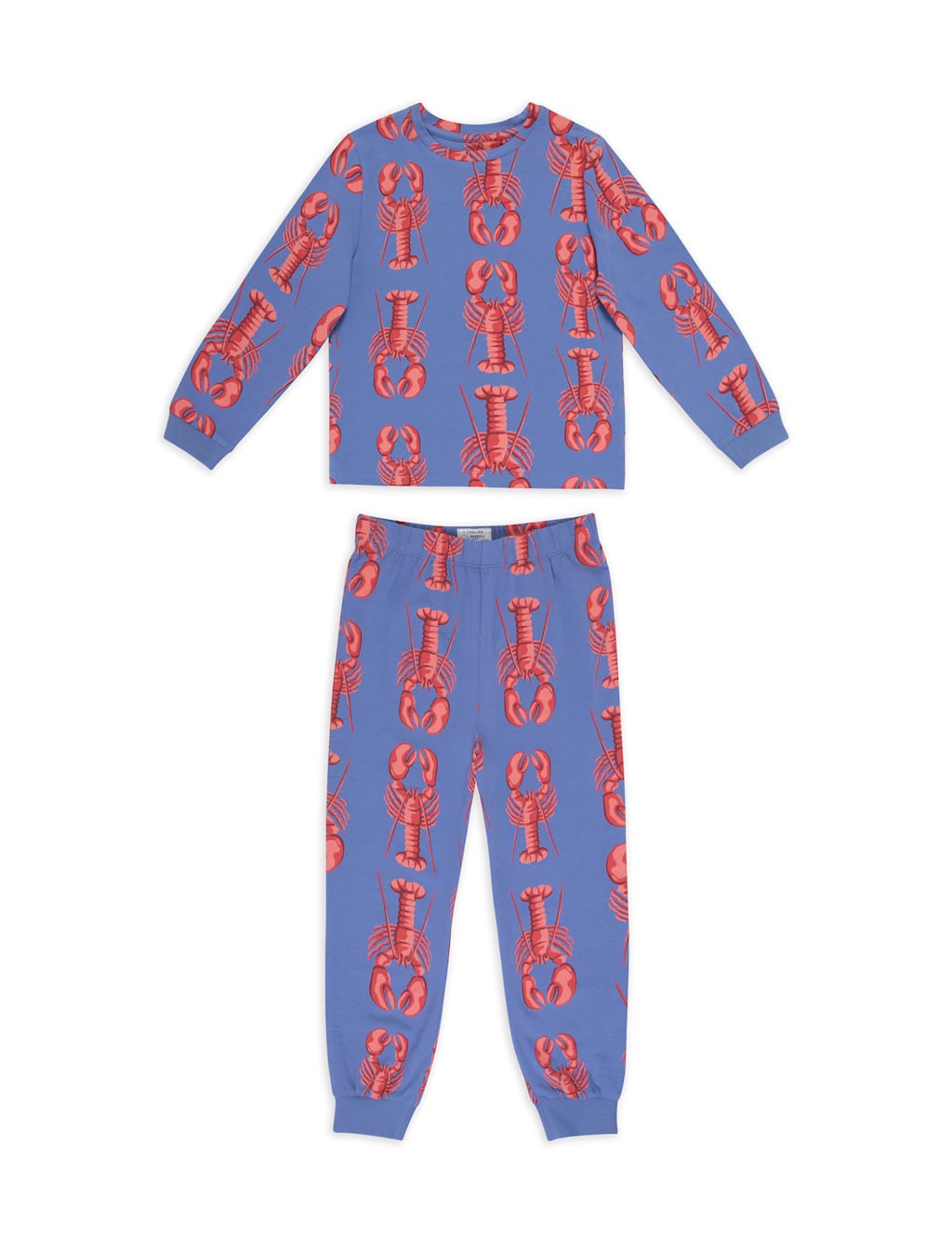 Chelsea Peers Boys Cotton-Rich Lobster Print Pyjamas (1-12 Yrs) - 11-12 - Blue Mix, Blue Mix